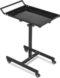 Adjustable Rolling Work Table with Wheels, 300LB Heavy Duty Tool Cart
