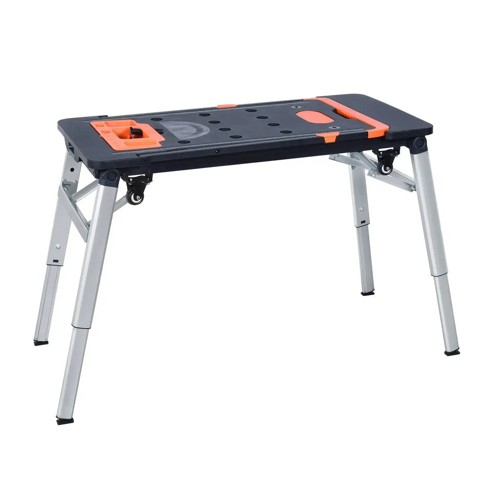 7-in-1 Folding Workbench with Wheels, Portable Multi-Function Work Table